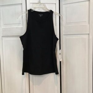 Eileen Fisher NWT Black, cotton, Round neck, Slim Tank - S